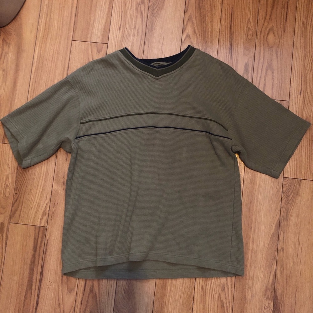 Green Oversized Ribbed Tee